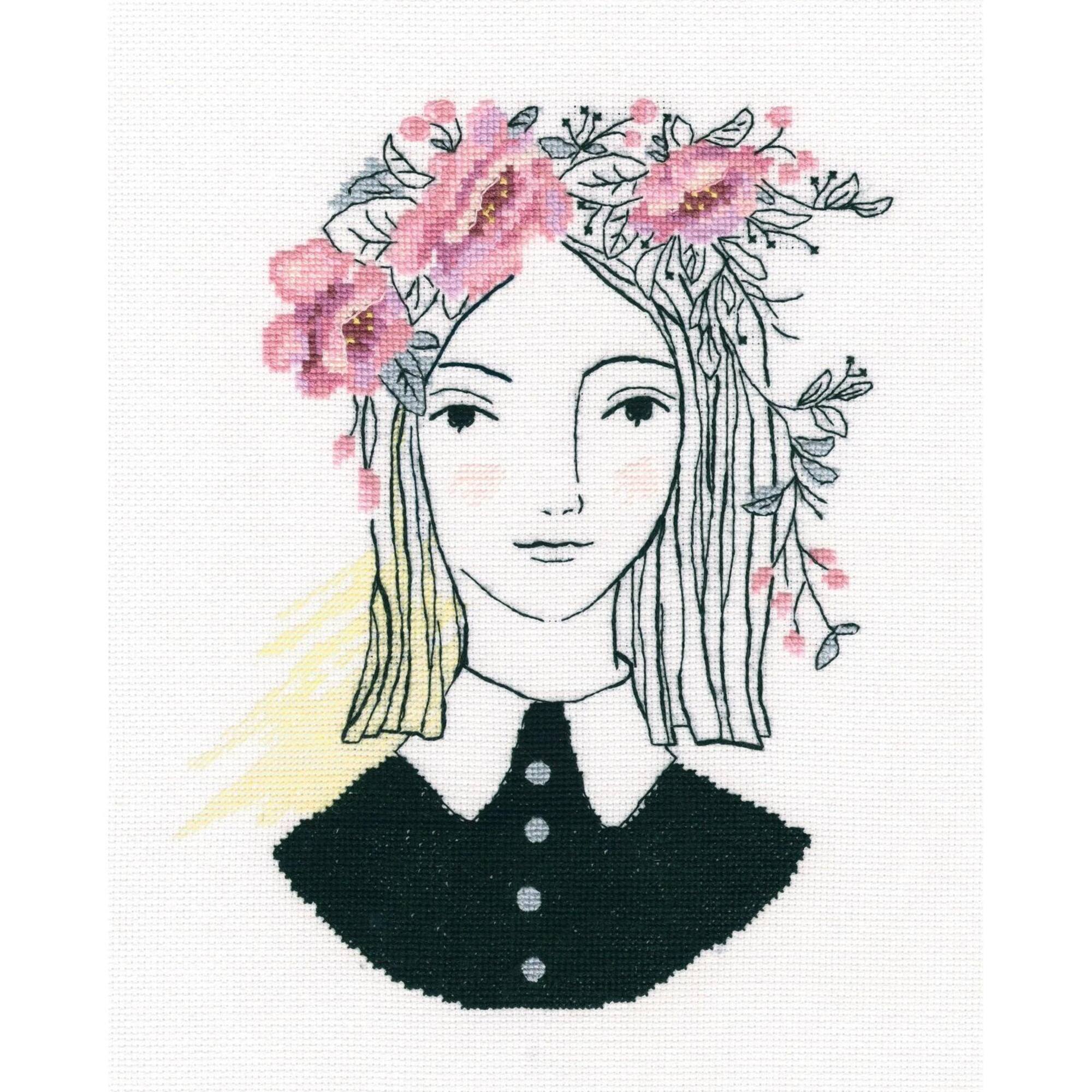 RTO Cross-stitch Kit "In the haze of pink flowers"